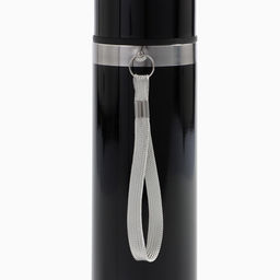 Термос гильза Мастер К, 500 мл, 24?7 см, с кружкой, с помпой, сохраняет тепло 10 ч, нержавеющая сталь, чёрный