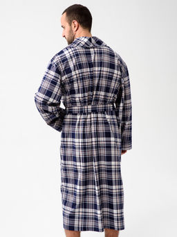 Мужской халат трикотажный чернильный 1566 (5) - Росхалат фото 5