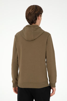 Мужской базовый свитшот цвета хаки Неожиданная скидка в корзине - U.s. polo assn фото 5