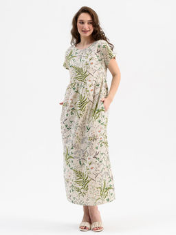 Женское платье полулён жёлтый 1921 (24)