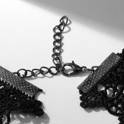 Чокер Танго цветок в ажуре, цвет чёрный, 30см - Queen fair фото 2