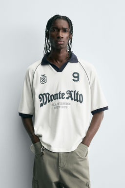 RETRO FOOTBALL PRINT POLO SHIRT - Zara фото 2