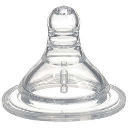 Соска на бутылочку M&B «Baby 1», антиколиковая, широкое горло Ø50 мм., от 0 мес., медленный поток, 2 шт.