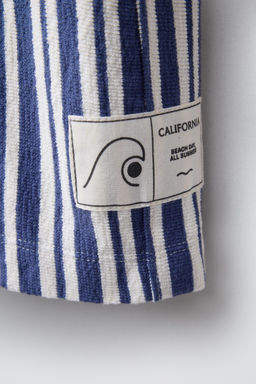 STRIPED LABEL STRAIGHT BERMUDA SHORTS - Zara фото 4