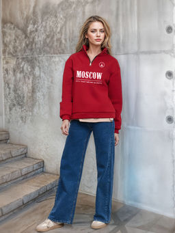 Толстовка женская с зип-воротником Moscow - Yollochka фото 9