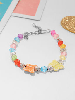 Цена за 2 шт. Браслет детский «Выбражулька» бабочки две, d=6 см МИКС