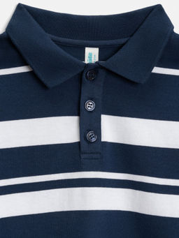 ACOOLA / Джемпер детский для мальчиков Brandir бело-голубой в полоску  фото 5