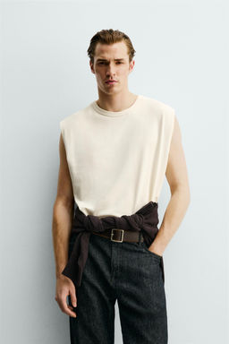 CAMISETA TANK RELAXED FIT / Crudo