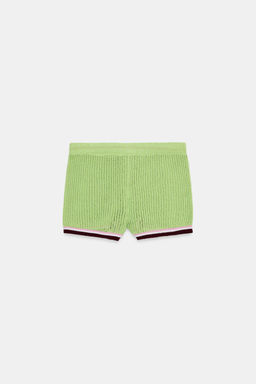 SHORTS PUNTO CINTURA EL?STICA / Verde - Zara фото 6