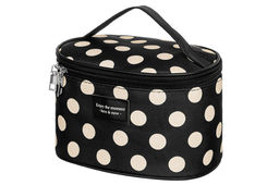 Косметичка - сумочка 20*16*13 см Черная в белый горошек, с ручкой - Elan gallery фото 3