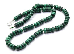 Бусы из малахита рондель 8*4мм, 49см, 68г