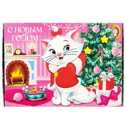 Цена за 2 шт. Коробка складная, 21 х 15 х 5 см С Новым годом, Коты аристократы - Disney фото 9