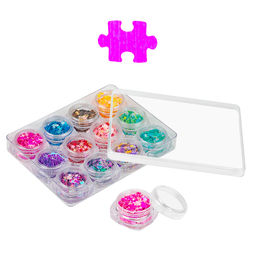 Nail Art Набор пайеток пазлы, 12 шт/наб.  фото 2