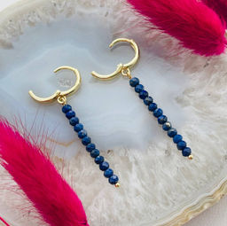 Серьги длинные из Лазурита