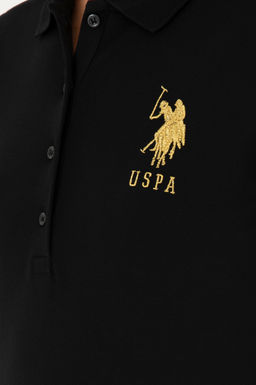 Женская черная базовая футболка - U.s. polo assn фото 7
