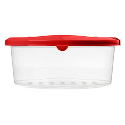 Asti Контейнер для продуктов пластмассовый 0,5л, д13см, h5,3см, круглый, красный, подходит для СВЧ (Россия) - Домашняя мода фото 3