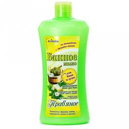 Мыло жидкое "Банное" 0,8л, 9х7х22см, травяное (Казахстан)