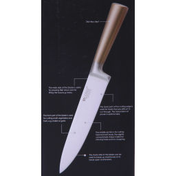 Набор ножей "SHEF" 6предметов (5ножей+подставка), золотая ручка