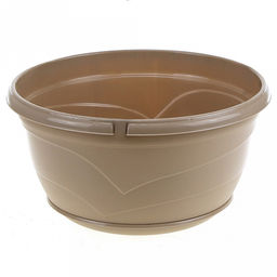 Горшок для цветов пластмассовый "Венеция" 2,75л, д22,5см, фраппе (Россия)