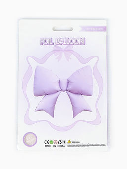 Цена за 2 шт. Воздушный шар фольгированный 39" "Бантик" цвет сиреневый