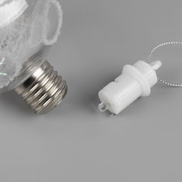 Ёлочный шар Ледяной узор, 10 см, 1 LED, от батареек, свечение RGB - Luazon lighting фото 9