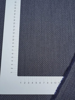 Шерсть костюмная Ромбики цв.чернильный, ш.1.55м, шерсть-100%, 200гр/м.кв - Купава фото 5