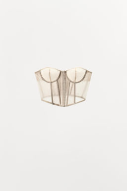 UNDERWIRED CORSET WITH TIE DETAIL - Zara фото 12