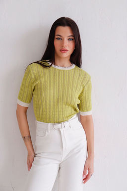 12028 Топ вязаный лайм