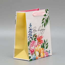 Пакет ламинированный двухсторонний Будь счастлива, MS 18 23 10 см