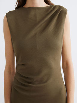 Bisiklet Yaka B?zg?l? Elbise