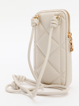 Женская сумка для смартфона LOVE MOSCHINO SLG EMBOSSED Q Артикул 4377310, молочно-бежевый