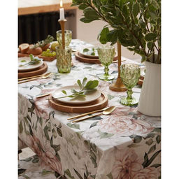Скатерть Этель Пионы 149?180 см, 100% хлопок, саржа 190 г/м?