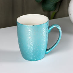 Кружка Доляна Блеск, 350 мл, керамика, голубая