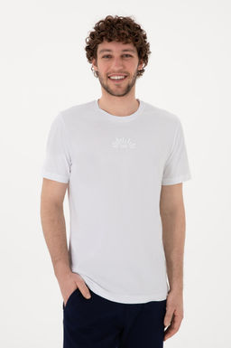 Erkek Regular Fit Bisiklet Yaka Beyaz Ti__rt Sepette S_rpriz _ndirim - U.s. polo assn фото 3