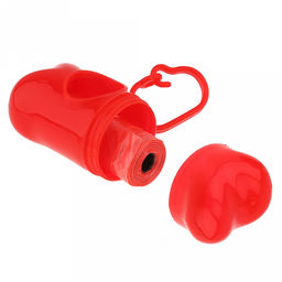 Диспенсер с пакетами для уборки за собакой Кость 8х4,3х3,5см, пластик, с карабином, пакет ПП 30,5х21,5см 2 рулона по 15шт, цвета микс (синий, розовый, красный), в пакете, Pet garbage bag (Китай) - Pet toys фото 4