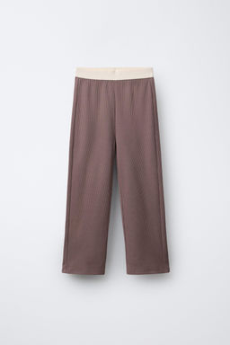 AGES 6-14 / WAFFLE KNIT PYJAMAS WITH EMBROIDERED TEXT - Zara фото 4