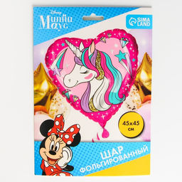 Шар воздушный «Единорог», 16 дюйм, фольгированный, Минни и единорог