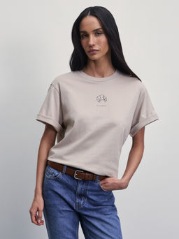 Футболка прямого кроя с принтом / Zarina