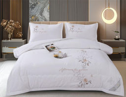 Одеяло Boris с вышивкой с простыней и наволочками ODBORV012 Евро