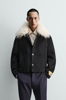 SHORT COMBINED COAT HARRY LAMBERT FOR ZARA X DISNEY  фото 2