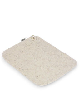 Коврик - сидушка для бани и сауны «Классический», 44×34 см, шерсть 100%, белый