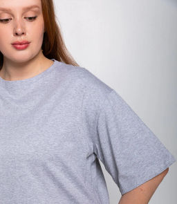 Футболка #ОКТ075001, серый меланж