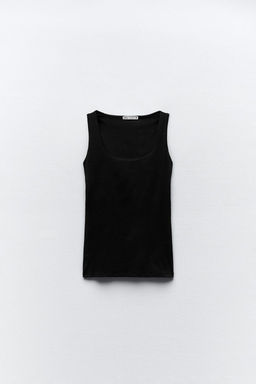 POLYAMIDE TOP WITH WIDE STRAPS - Zara фото 18