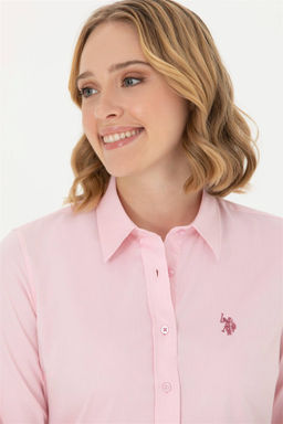 U. S. Polo Assn Женская розовая базовая рубашка с длинным рукавом - U.s. polo assn фото 2