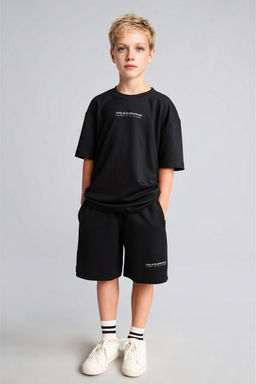 Oversize Cepli Bask_l_ _ort Erkek _ocuk