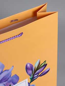 Пакет подарочный ламинированный «Тонка эстетика», персиковый, 33×42.5×10 см