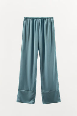 SATIN PYJAMA-STYLE TROUSERS - Zara фото 9