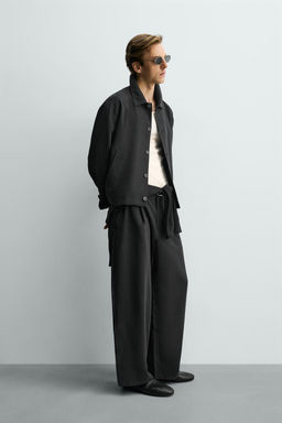 PANTAL?N FLUIDO PLIEGUES / Negro - Zara фото 4