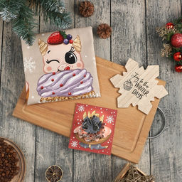 Набор подарочный Этель Зимний день: кух. полотенце, подставка под горячее, формочка