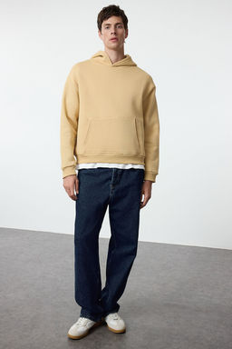 TRENDYOL MAN Antrasit Oversize/Genis Kesim S?rt? Nak?s Detayl? Kapusonlu Sweatshirt TMNAW25SW00142 - Trendyolmilla фото 62